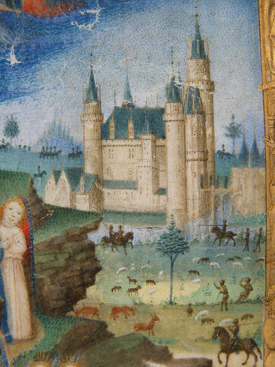 The Annunciation from the Hours of Charles of France, Master of Charles of France (French, active ca. 1450–75), Tempera, ink, and gold on parchment, French