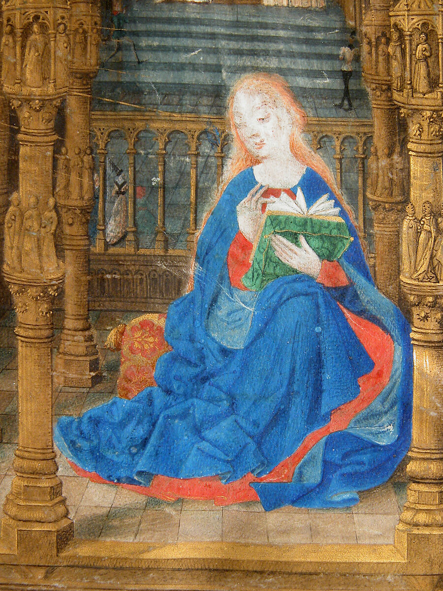 The Annunciation from the Hours of Charles of France, Master of Charles of France (French, active ca. 1450–75), Tempera, ink, and gold on parchment, French