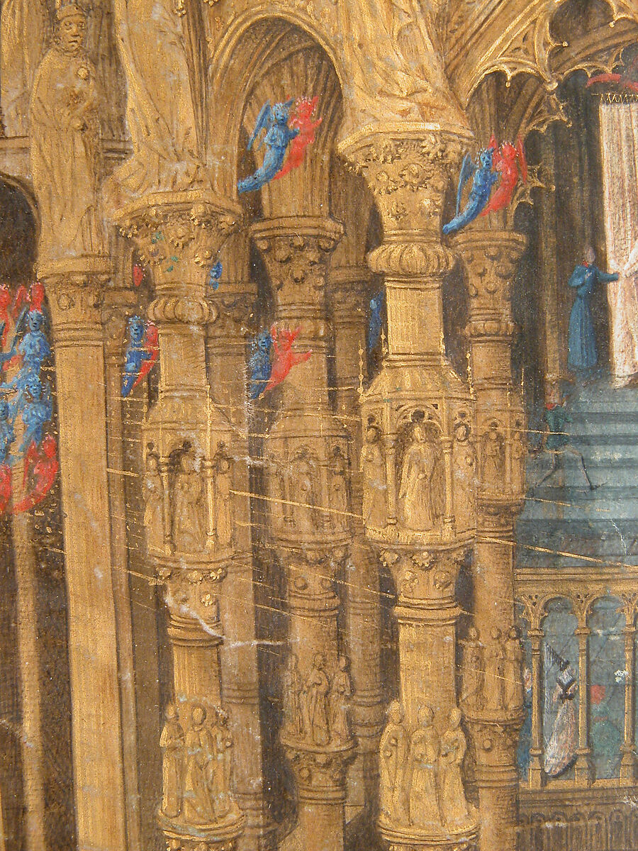 The Annunciation from the Hours of Charles of France, Master of Charles of France (French, active ca. 1450–75), Tempera, ink, and gold on parchment, French