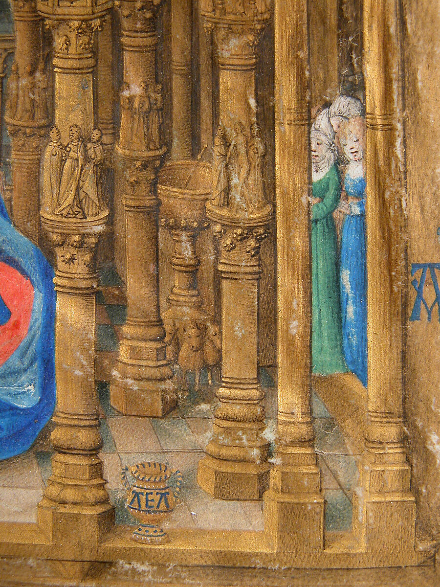 The Annunciation from the Hours of Charles of France, Master of Charles of France (French, active ca. 1450–75), Tempera, ink, and gold on parchment, French