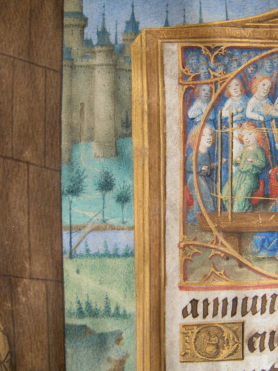 The Annunciation from the Hours of Charles of France, Master of Charles of France (French, active ca. 1450–75), Tempera, ink, and gold on parchment, French