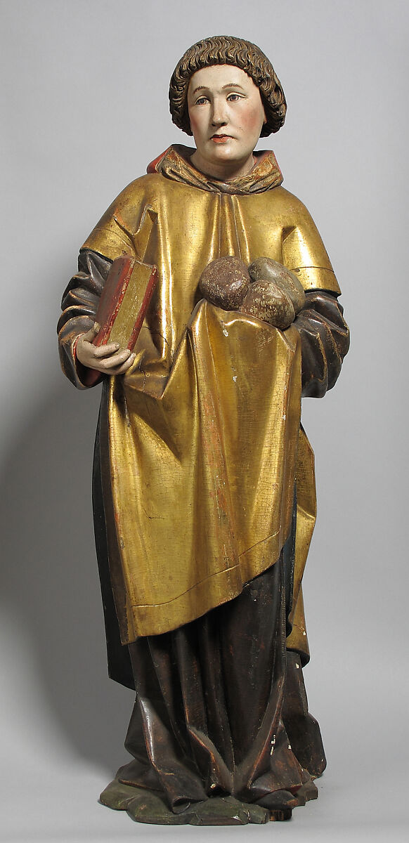 Saint Stephen, Wood, paint, German 