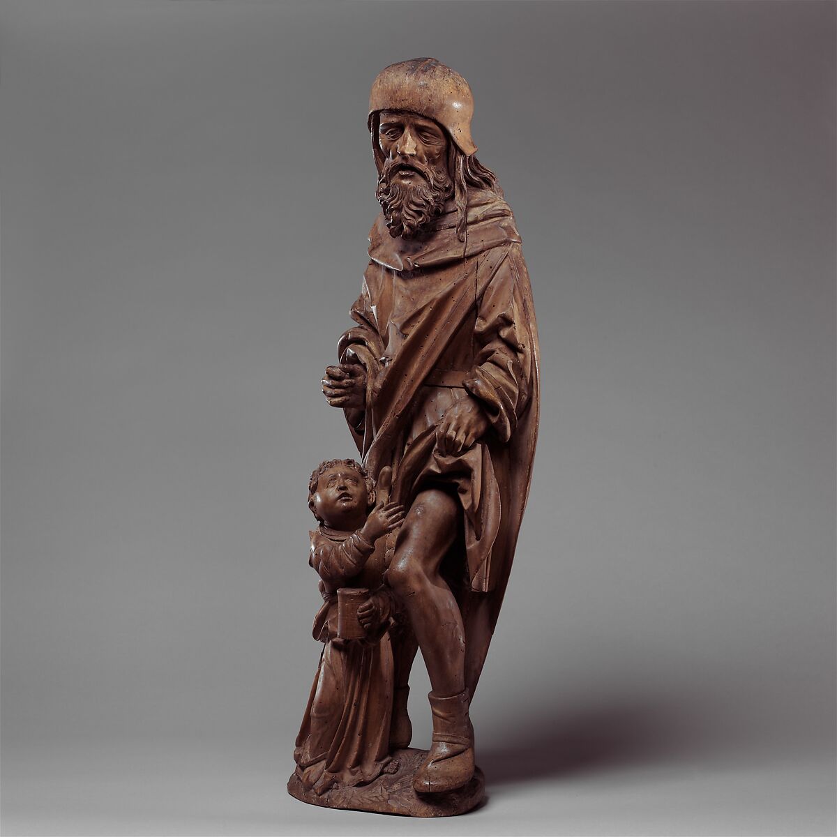Saint Roch and the Angel, Master of the Biberach Holy Kinship (German, active 16th century), Limewood with traces of paint, German