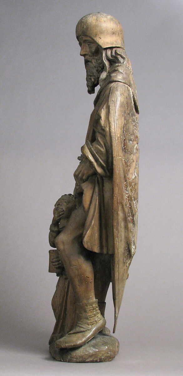 Saint Roch and the Angel, Master of the Biberach Holy Kinship (German, active 16th century), Limewood with traces of paint, German
