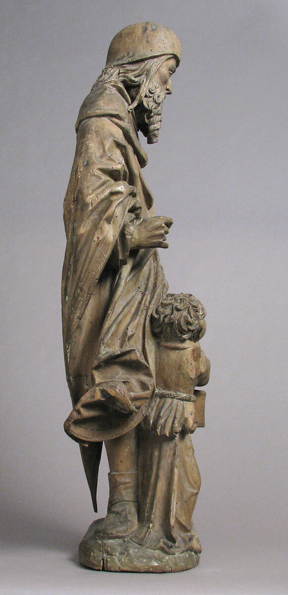 Saint Roch and the Angel, Master of the Biberach Holy Kinship (German, active 16th century), Limewood with traces of paint, German