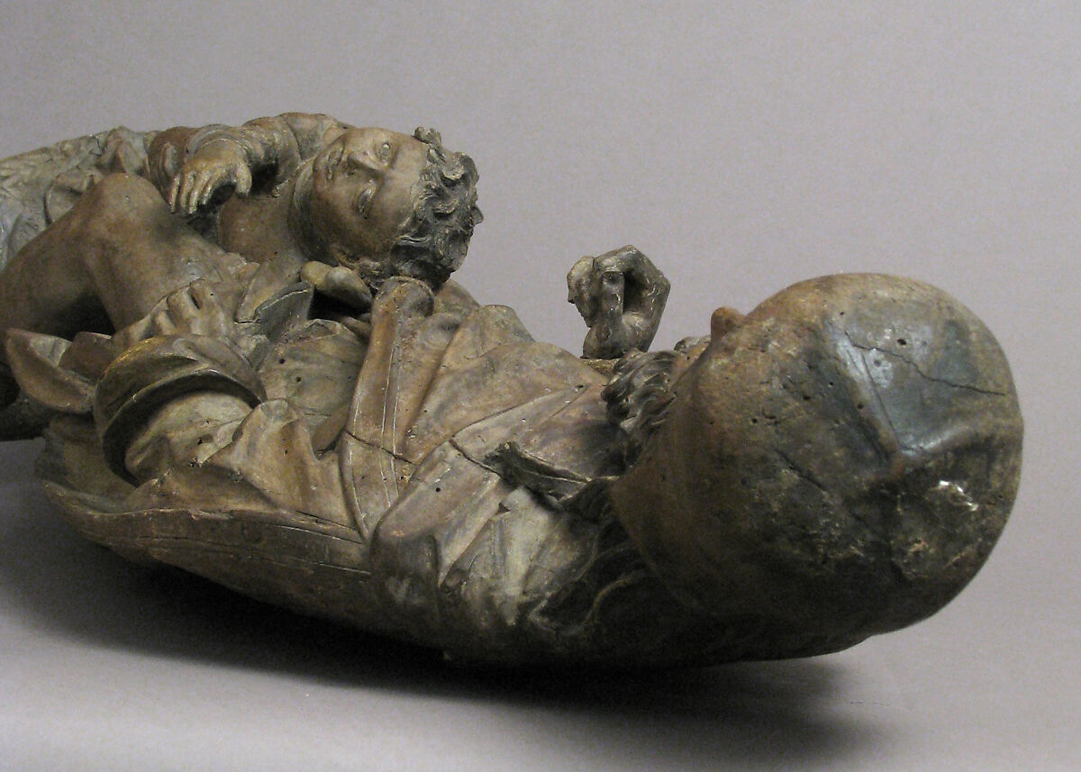 Saint Roch and the Angel, Master of the Biberach Holy Kinship (German, active 16th century), Limewood with traces of paint, German