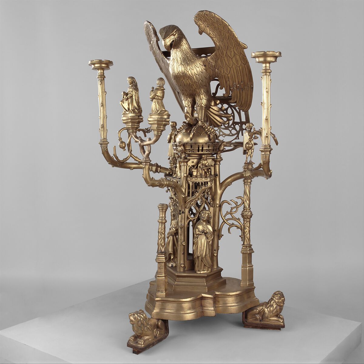 Lectern in the Form of an Eagle, Attributed to Jehan Aert van Tricht (Netherlandish, active Maastricht 1492–1501), Brass, South Netherlandish 