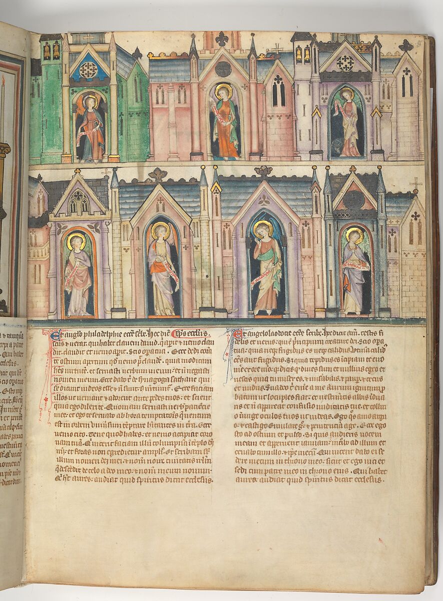 The Cloisters Apocalypse, Tempera, gold, silver, and ink on parchment; later leather binding, French