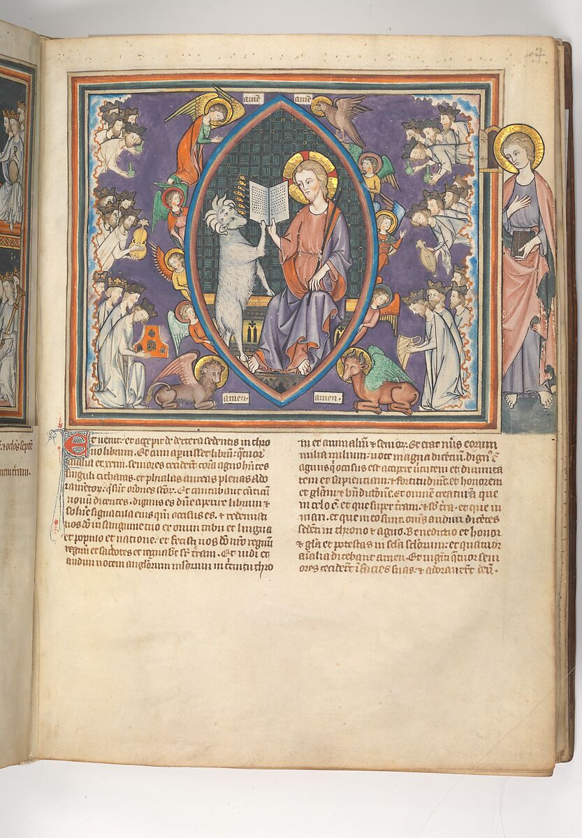 The Cloisters Apocalypse, Tempera, gold, silver, and ink on parchment; later leather binding, French