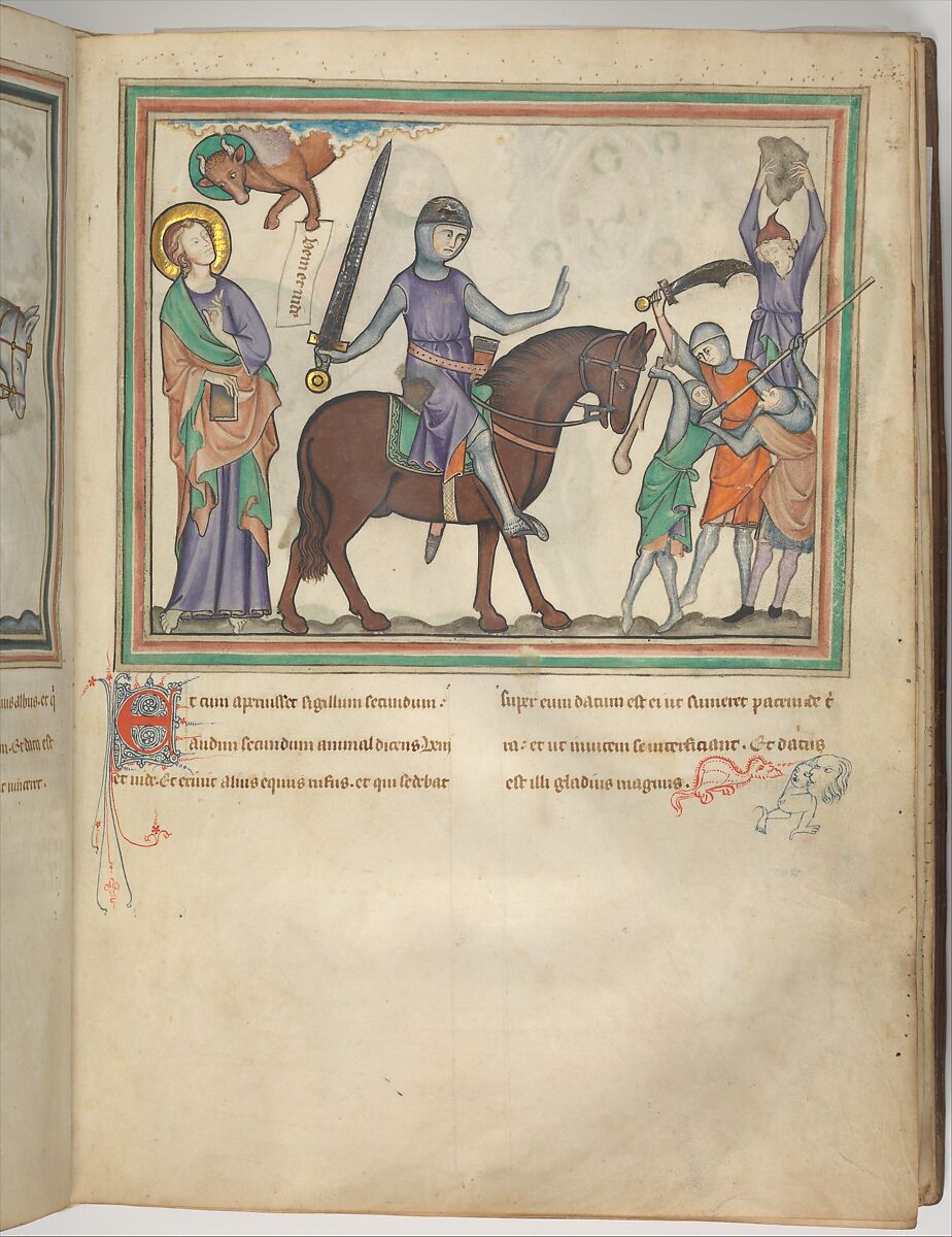 The Cloisters Apocalypse, Tempera, gold, silver, and ink on parchment; later leather binding, French