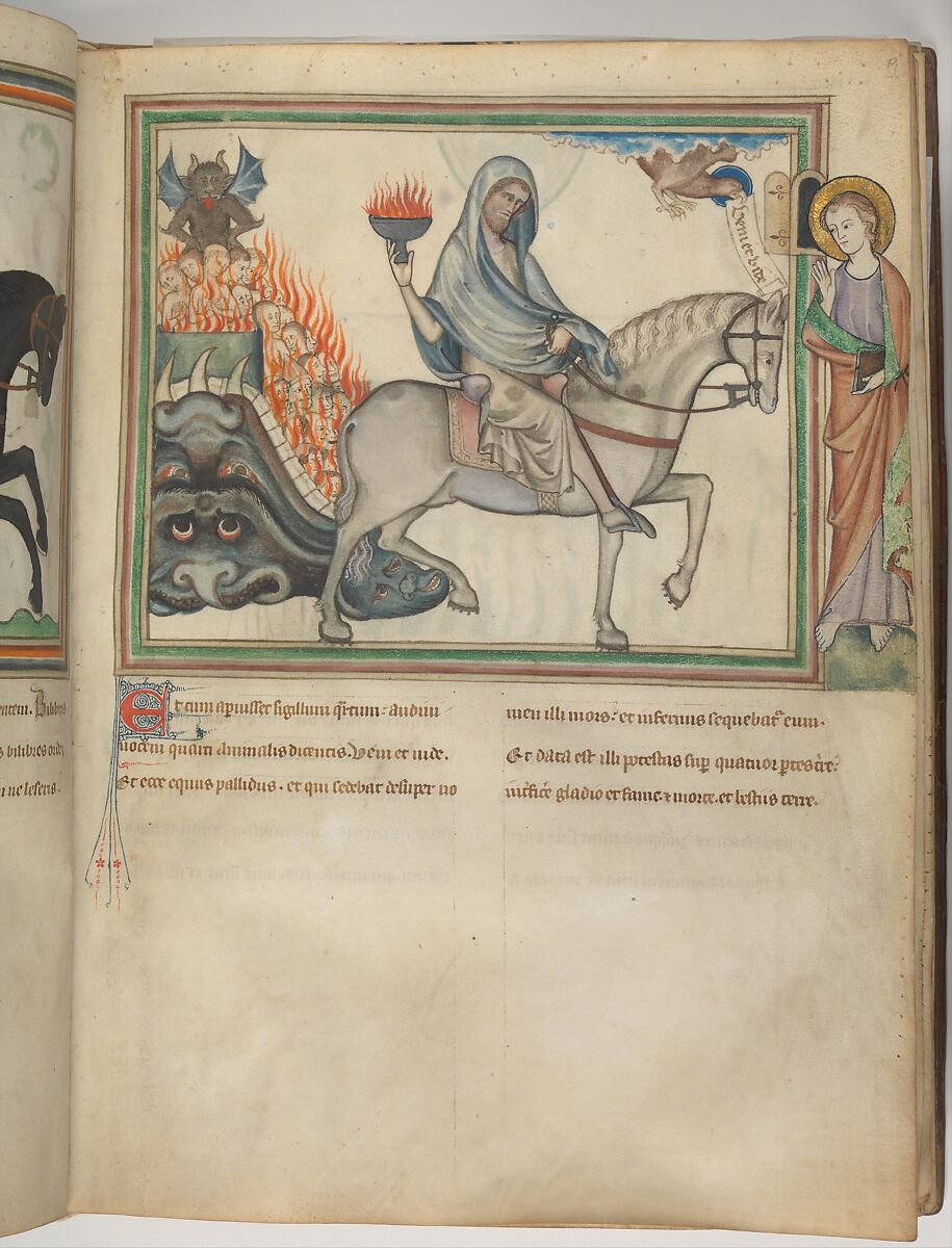 The Cloisters Apocalypse, Tempera, gold, silver, and ink on parchment; later leather binding, French