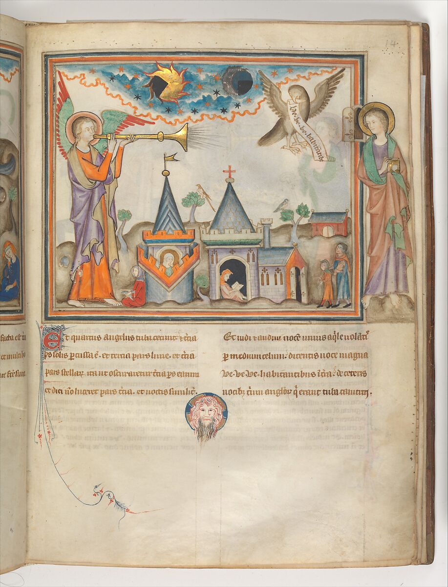 The Cloisters Apocalypse, Tempera, gold, silver, and ink on parchment; later leather binding, French