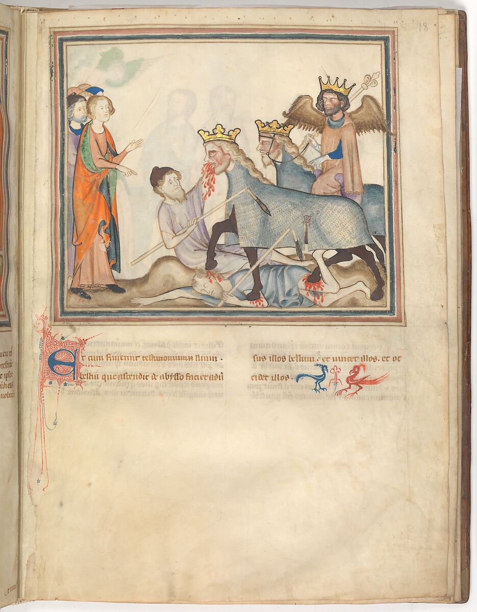 The Cloisters Apocalypse, Tempera, gold, silver, and ink on parchment; later leather binding, French