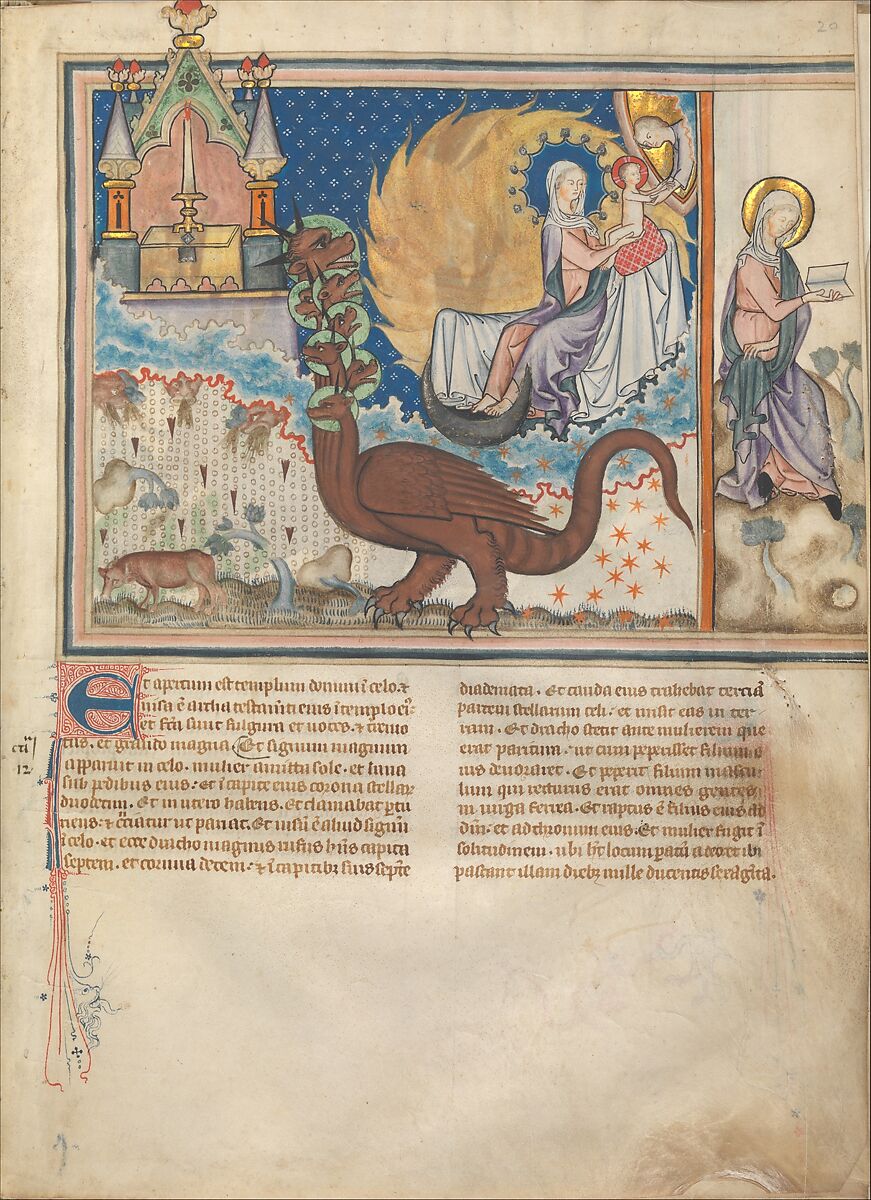 The Cloisters Apocalypse, Tempera, gold, silver, and ink on parchment; later leather binding, French