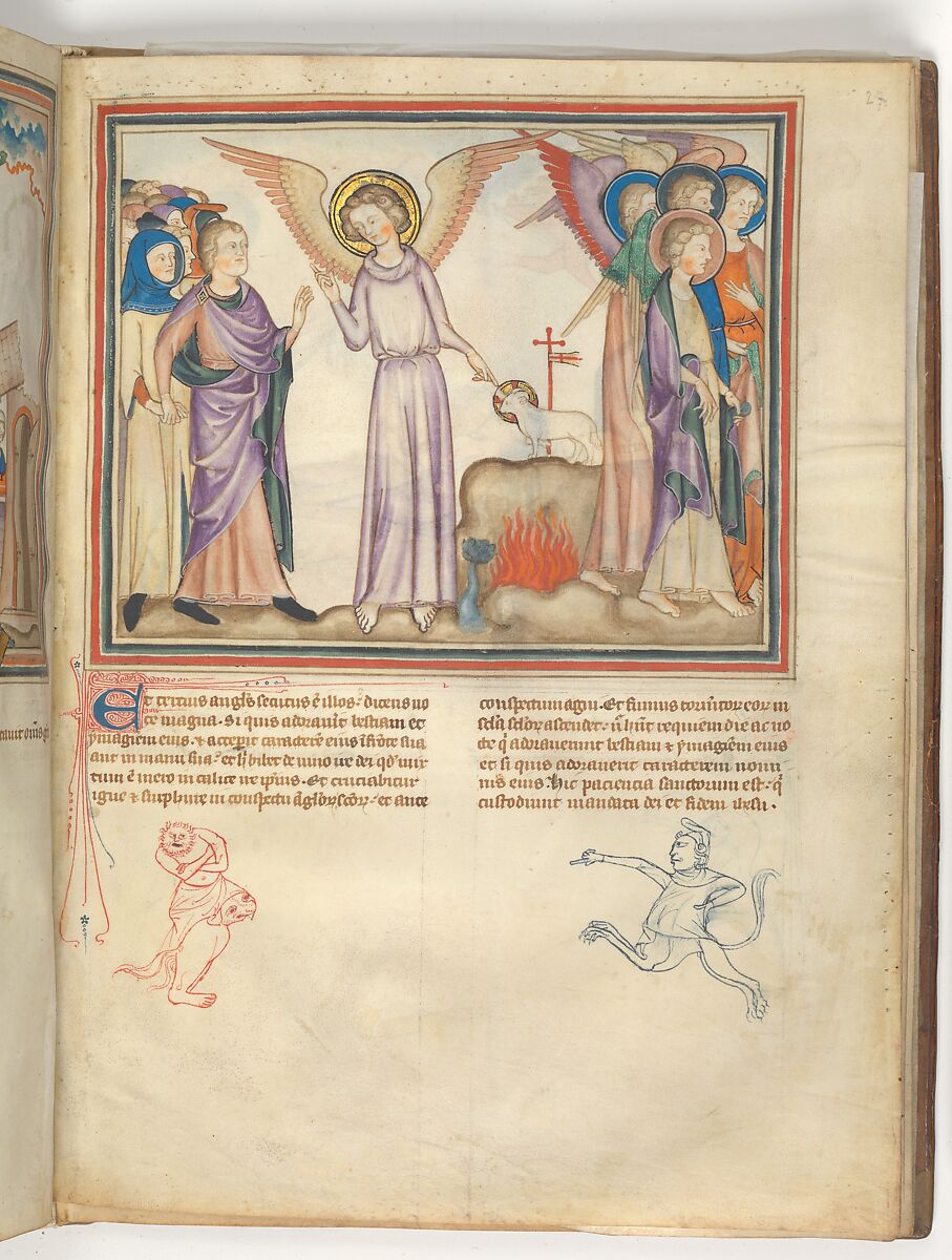 The Cloisters Apocalypse, Tempera, gold, silver, and ink on parchment; later leather binding, French