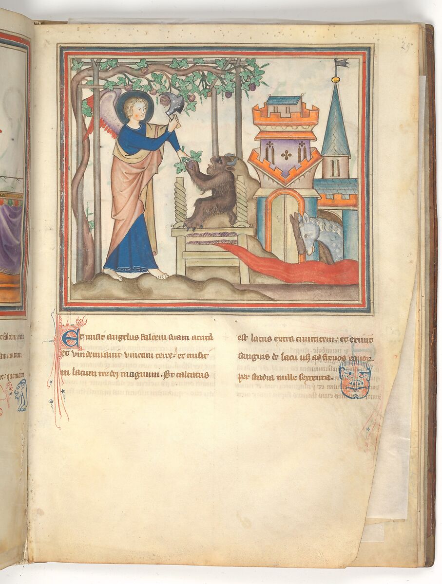 The Cloisters Apocalypse, Tempera, gold, silver, and ink on parchment; later leather binding, French