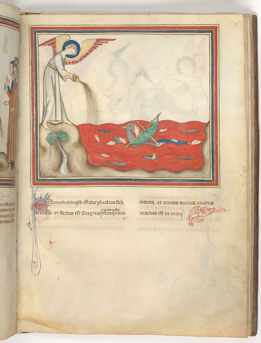 The Cloisters Apocalypse, Tempera, gold, silver, and ink on parchment; later leather binding, French