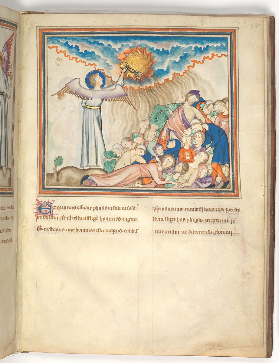 The Cloisters Apocalypse, Tempera, gold, silver, and ink on parchment; later leather binding, French