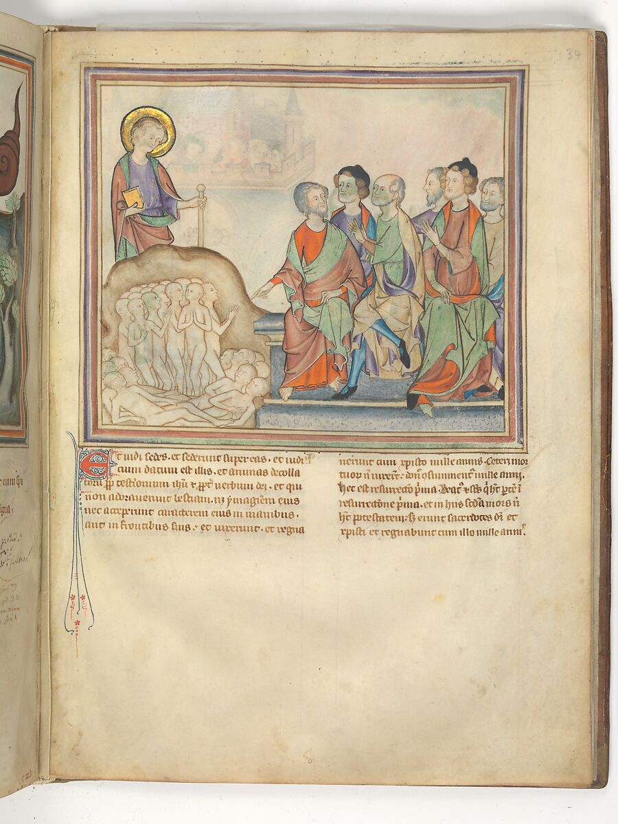 The Cloisters Apocalypse, Tempera, gold, silver, and ink on parchment; later leather binding, French