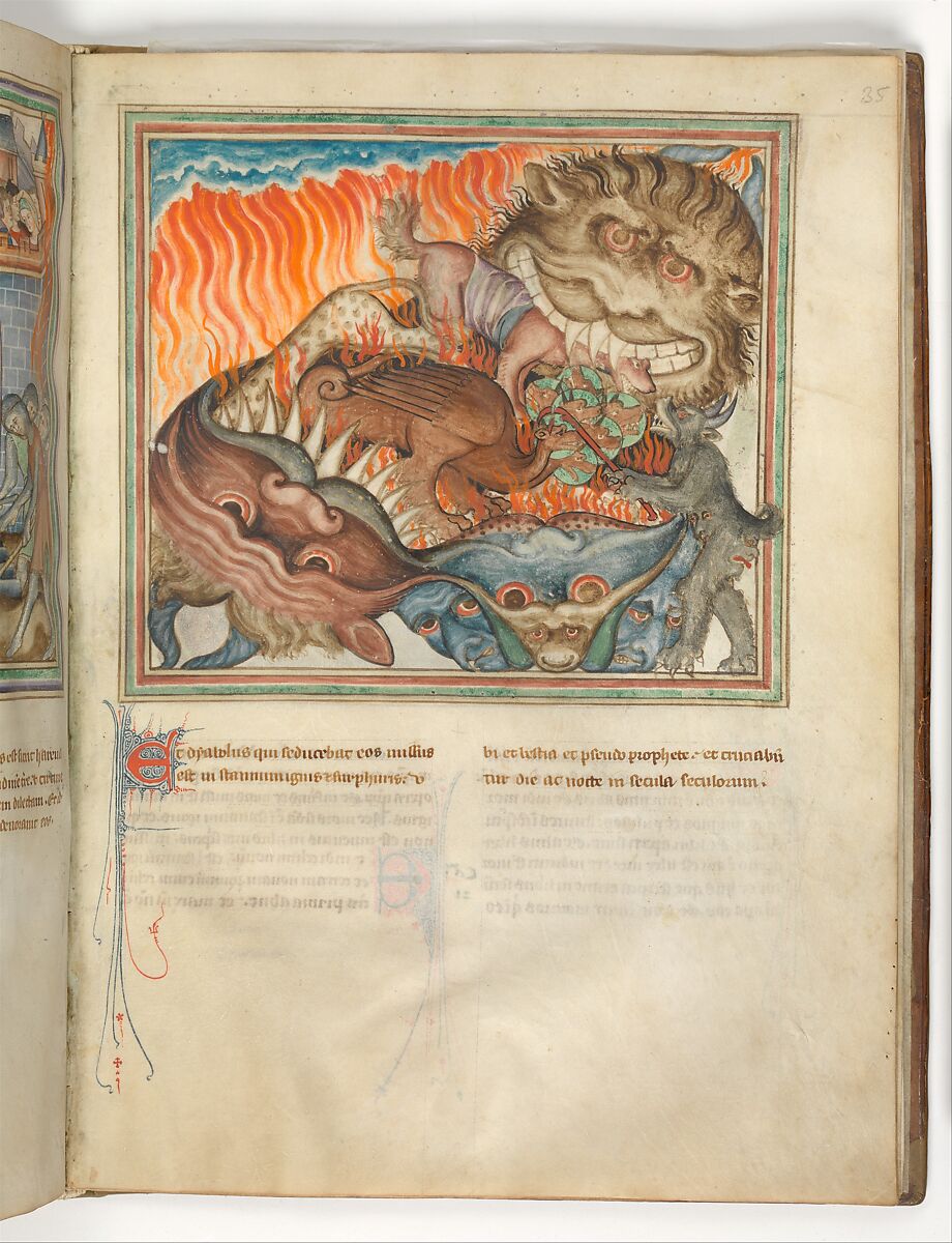 The Cloisters Apocalypse, Tempera, gold, silver, and ink on parchment; later leather binding, French