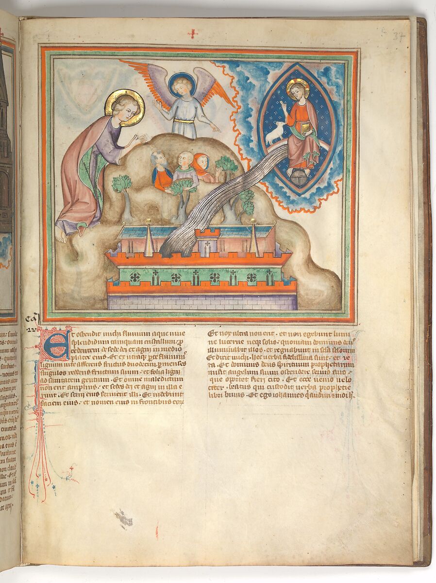 The Cloisters Apocalypse, Tempera, gold, silver, and ink on parchment; later leather binding, French