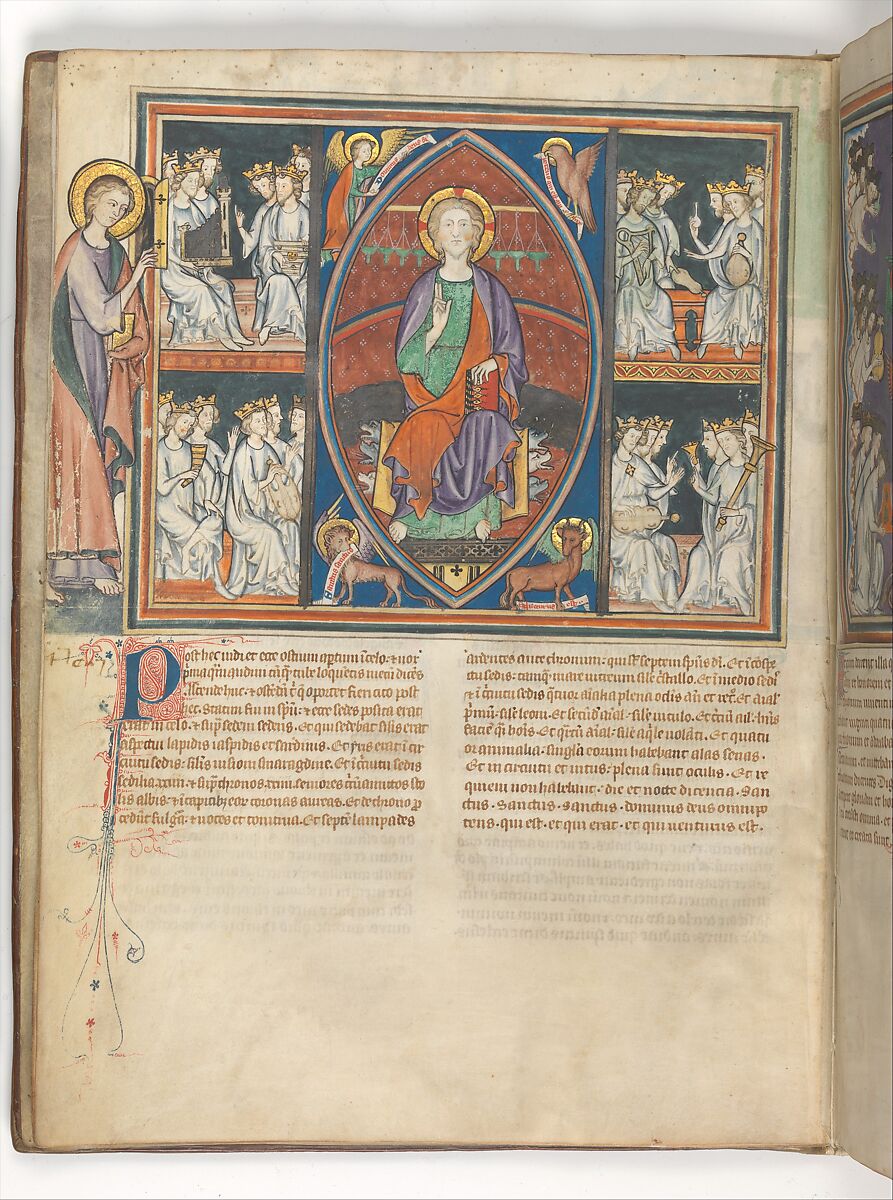 The Cloisters Apocalypse, Tempera, gold, silver, and ink on parchment; later leather binding, French