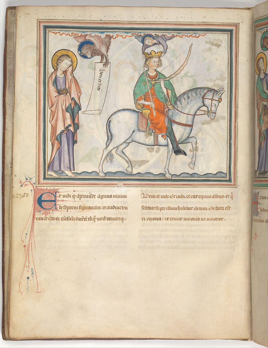 The Cloisters Apocalypse, Tempera, gold, silver, and ink on parchment; later leather binding, French