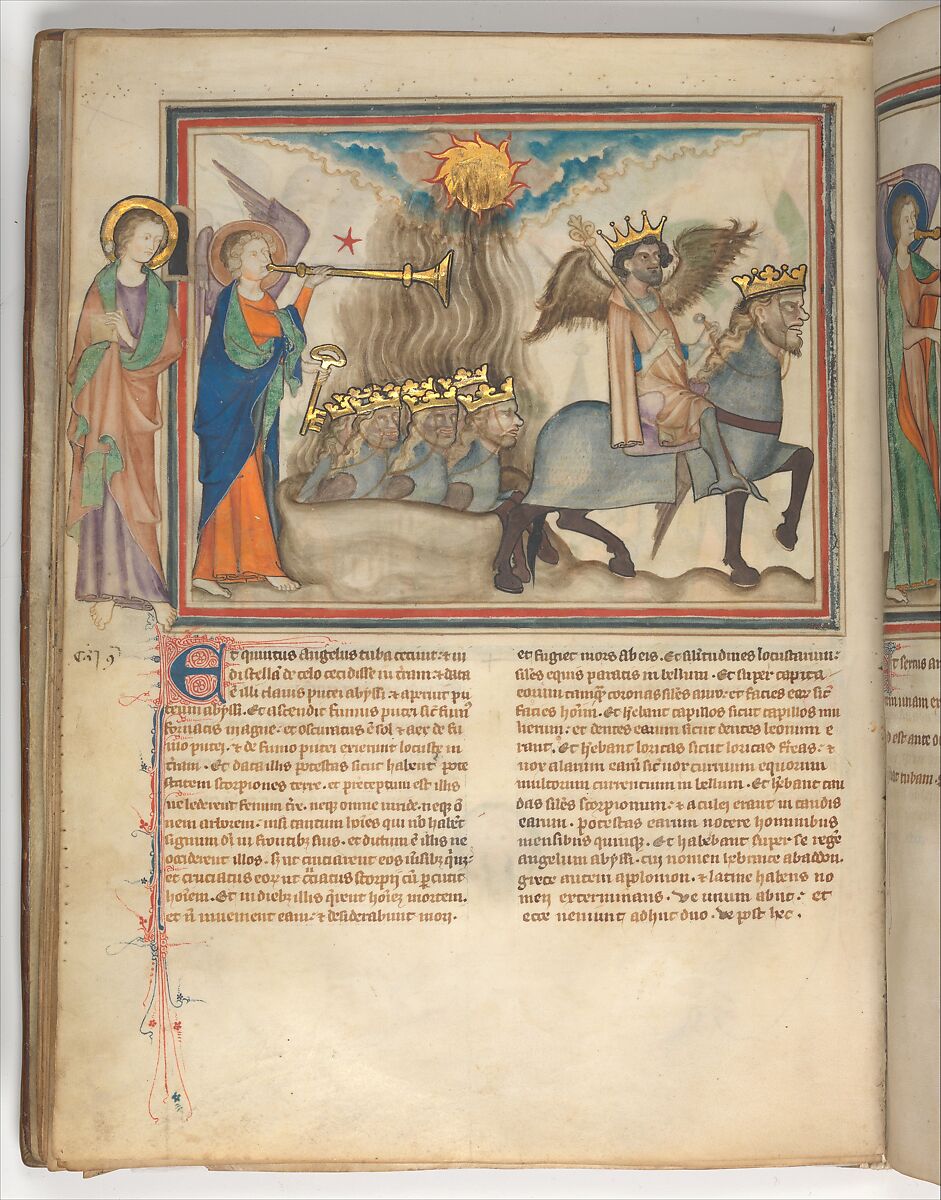 The Cloisters Apocalypse, Tempera, gold, silver, and ink on parchment; later leather binding, French