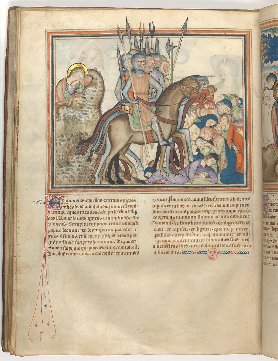 The Cloisters Apocalypse, Tempera, gold, silver, and ink on parchment; later leather binding, French