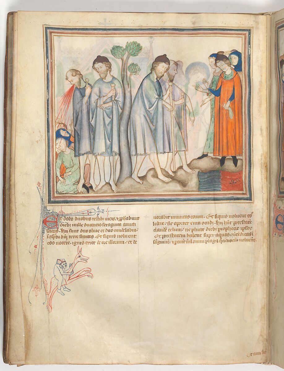 The Cloisters Apocalypse, Tempera, gold, silver, and ink on parchment; later leather binding, French