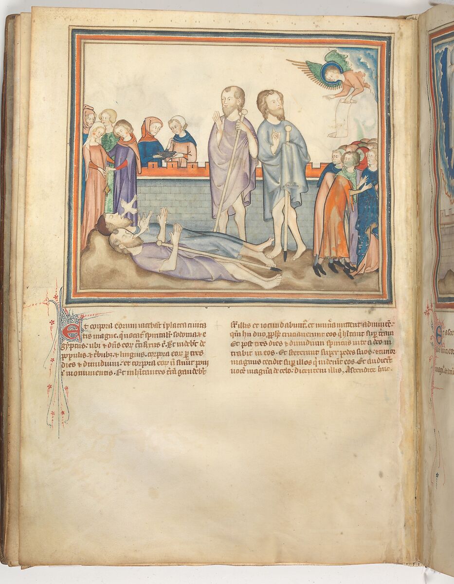 The Cloisters Apocalypse, Tempera, gold, silver, and ink on parchment; later leather binding, French