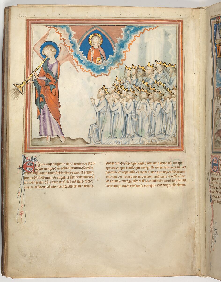 The Cloisters Apocalypse, Tempera, gold, silver, and ink on parchment; later leather binding, French