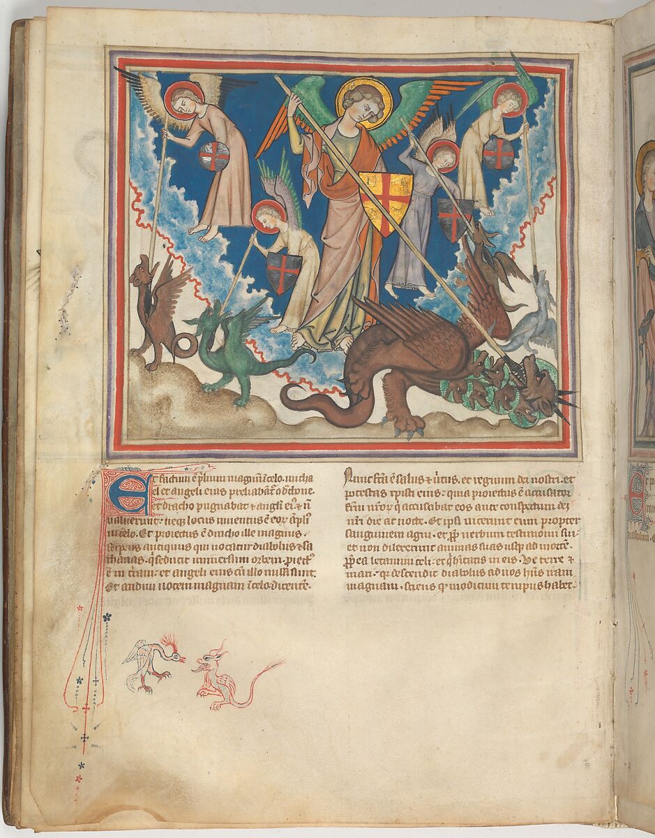 The Cloisters Apocalypse, Tempera, gold, silver, and ink on parchment; later leather binding, French 