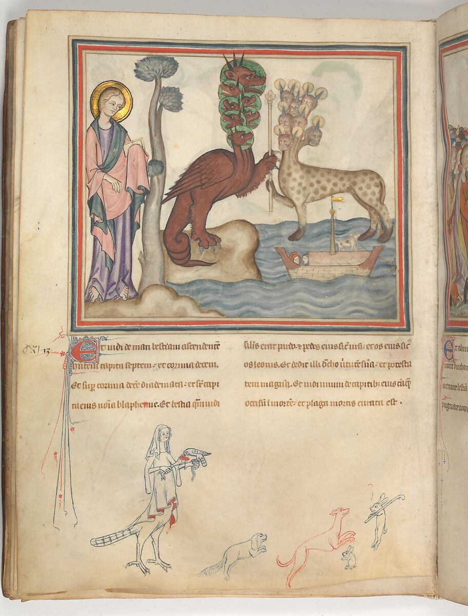 The Cloisters Apocalypse, Tempera, gold, silver, and ink on parchment; later leather binding, French