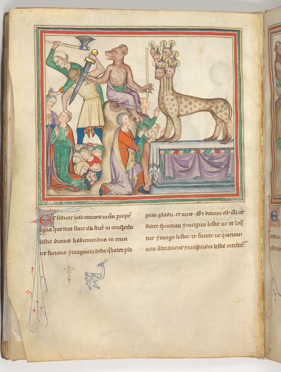 The Cloisters Apocalypse, Tempera, gold, silver, and ink on parchment; later leather binding, French