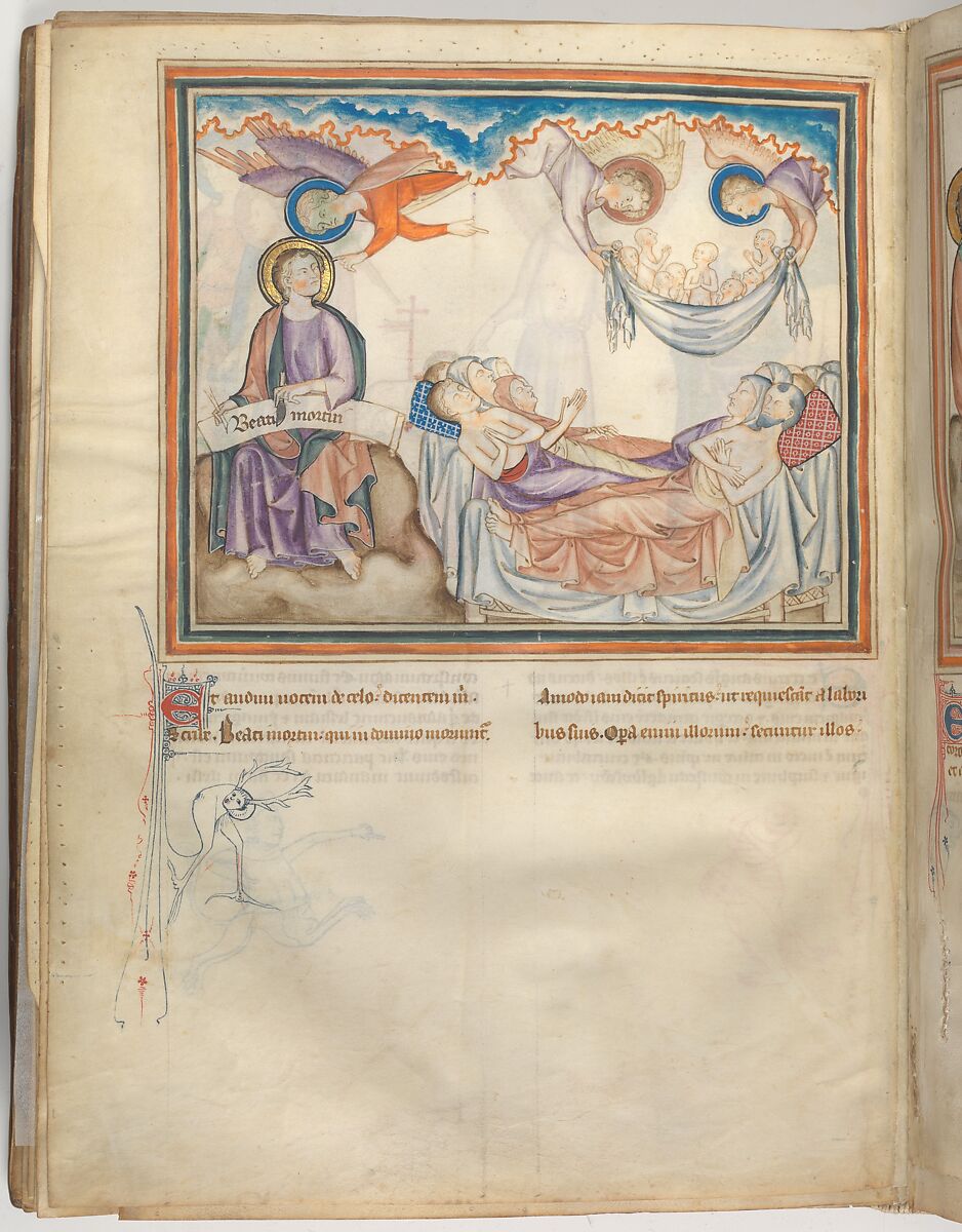 The Cloisters Apocalypse, Tempera, gold, silver, and ink on parchment; later leather binding, French