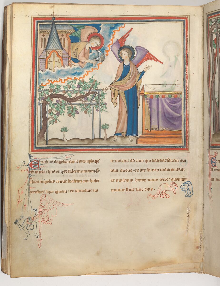 The Cloisters Apocalypse, Tempera, gold, silver, and ink on parchment; later leather binding, French