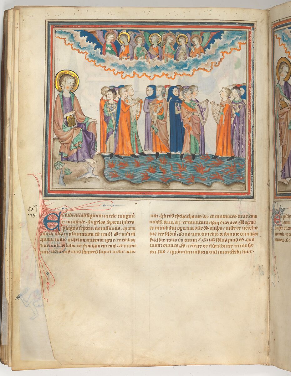 The Cloisters Apocalypse, Tempera, gold, silver, and ink on parchment; later leather binding, French