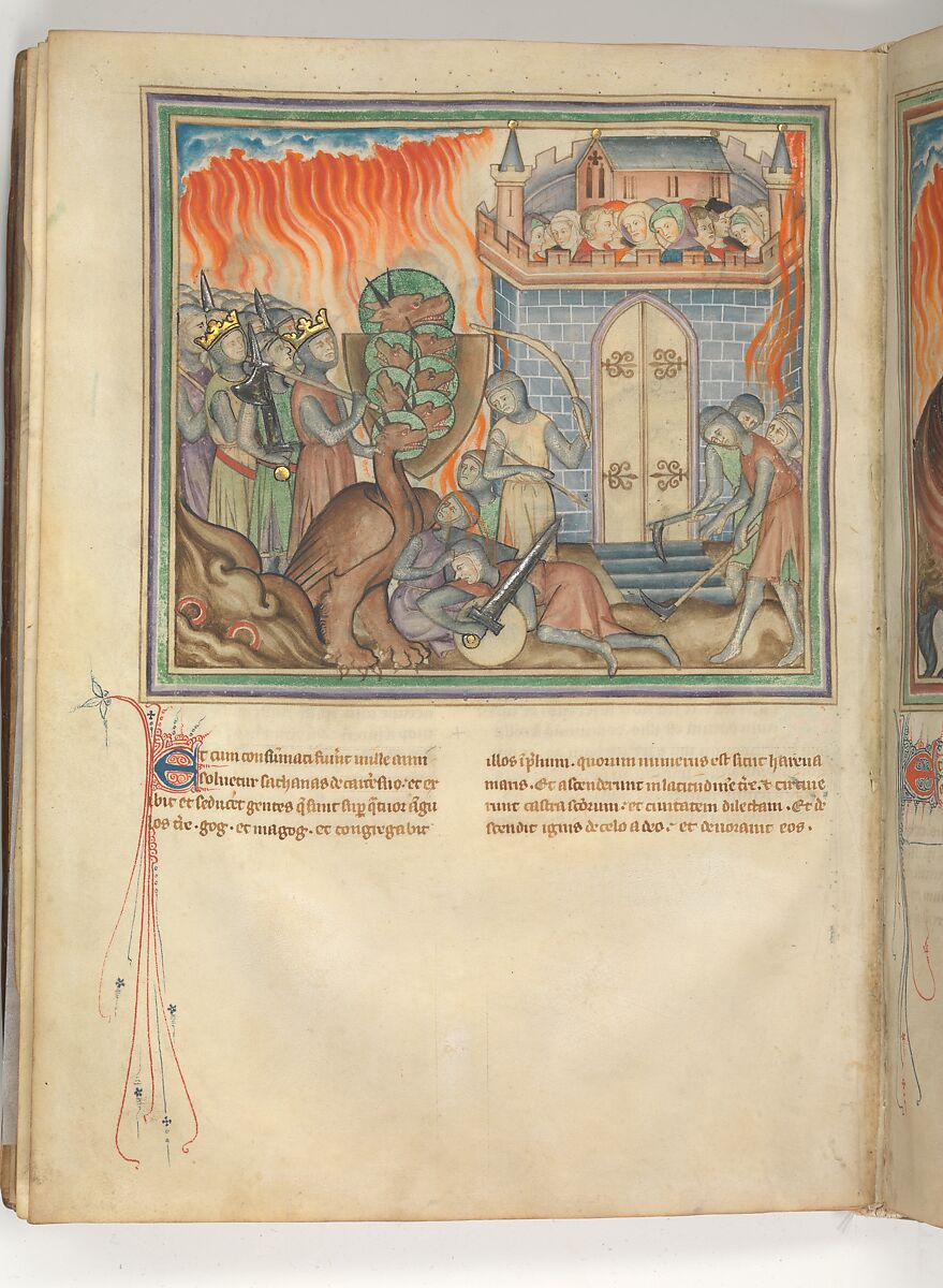 The Cloisters Apocalypse, Tempera, gold, silver, and ink on parchment; later leather binding, French