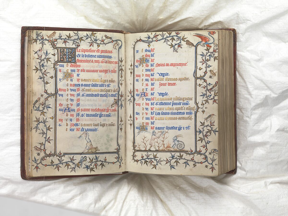 The Prayer Book of Bonne of Luxembourg, Duchess of Normandy, Attributed to Jean Le Noir (French, active 1331–75)  , and Workshop, Tempera, grisaille, ink, and gold on vellum, French
