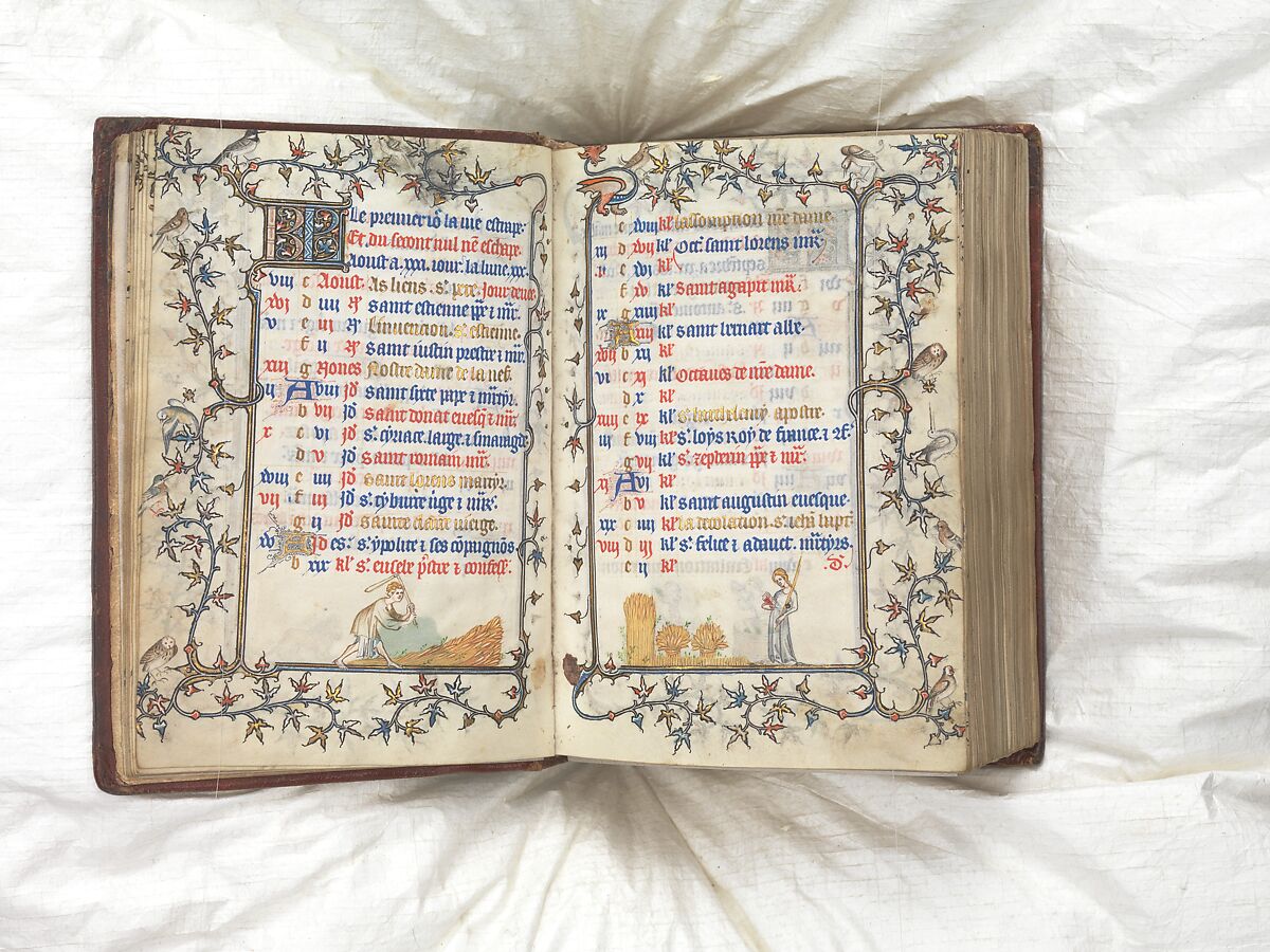 The Prayer Book of Bonne of Luxembourg, Duchess of Normandy, Attributed to Jean Le Noir (French, active 1331–75)  , and Workshop, Tempera, grisaille, ink, and gold on vellum, French