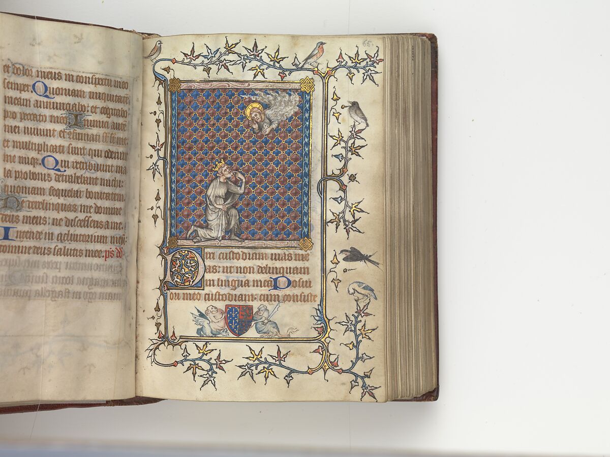 The Prayer Book of Bonne of Luxembourg, Duchess of Normandy, Attributed to Jean Le Noir (French, active 1331–75)  , and Workshop, Tempera, grisaille, ink, and gold on vellum, French
