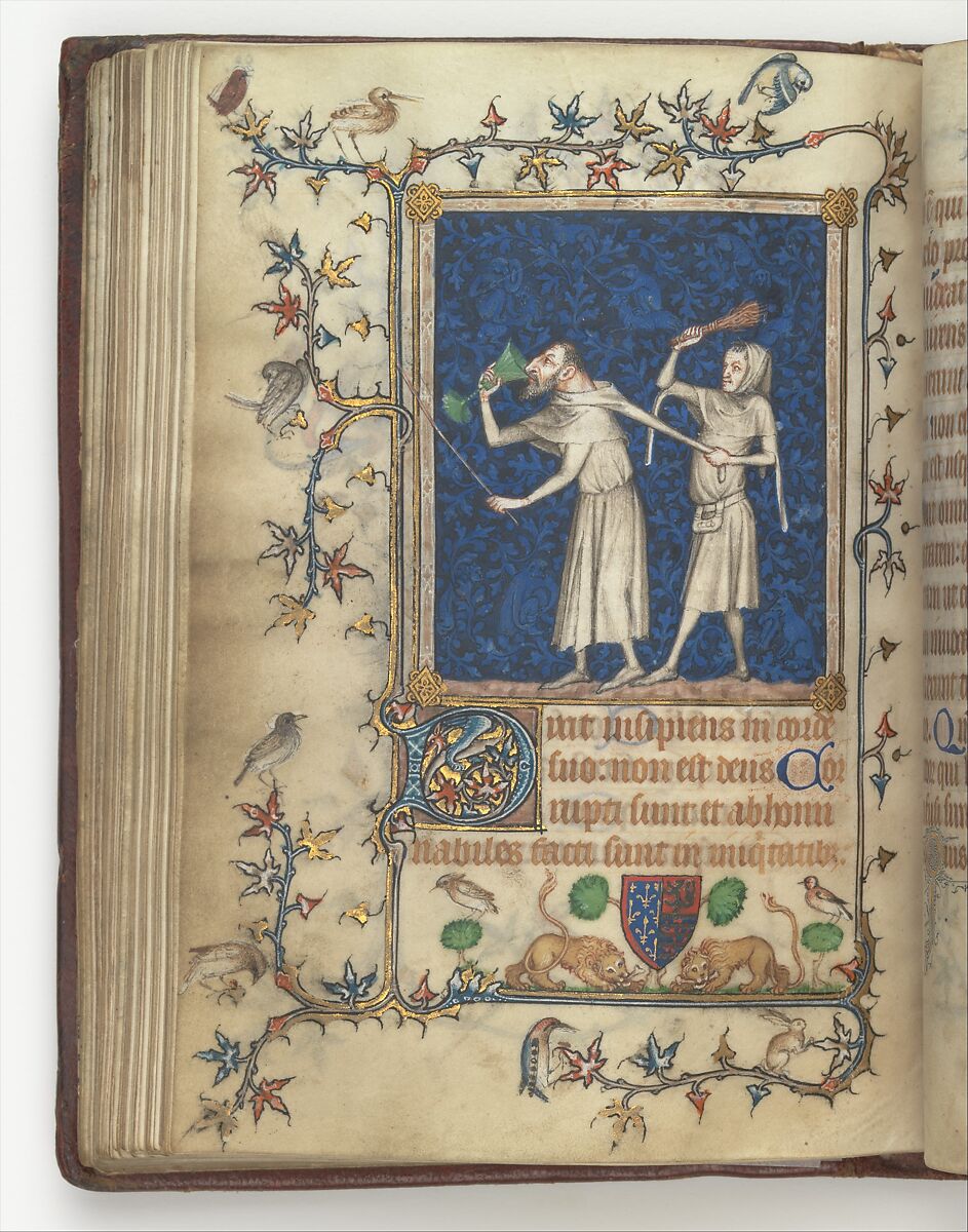 The Prayer Book of Bonne of Luxembourg, Duchess of Normandy, Attributed to Jean Le Noir (French, active 1331–75)  , and Workshop, Tempera, grisaille, ink, and gold on vellum, French