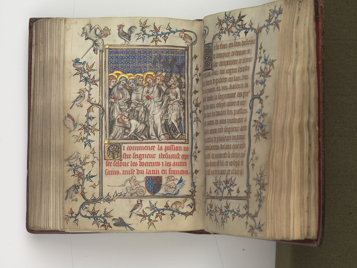 The Prayer Book of Bonne of Luxembourg, Duchess of Normandy, Attributed to Jean Le Noir (French, active 1331–75)  , and Workshop, Tempera, grisaille, ink, and gold on vellum, French