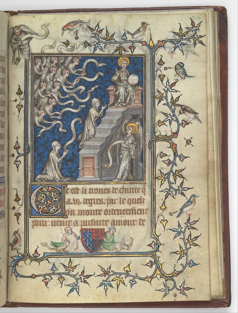 The Prayer Book of Bonne of Luxembourg, Duchess of Normandy, Attributed to Jean Le Noir (French, active 1331–75)  , and Workshop, Tempera, grisaille, ink, and gold on vellum, French