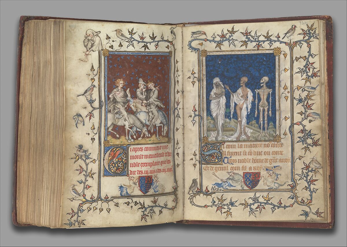 The Prayer Book of Bonne of Luxembourg, Duchess of Normandy, Attributed to Jean Le Noir (French, active 1331–75)  , and Workshop, Tempera, grisaille, ink, and gold on vellum, French 