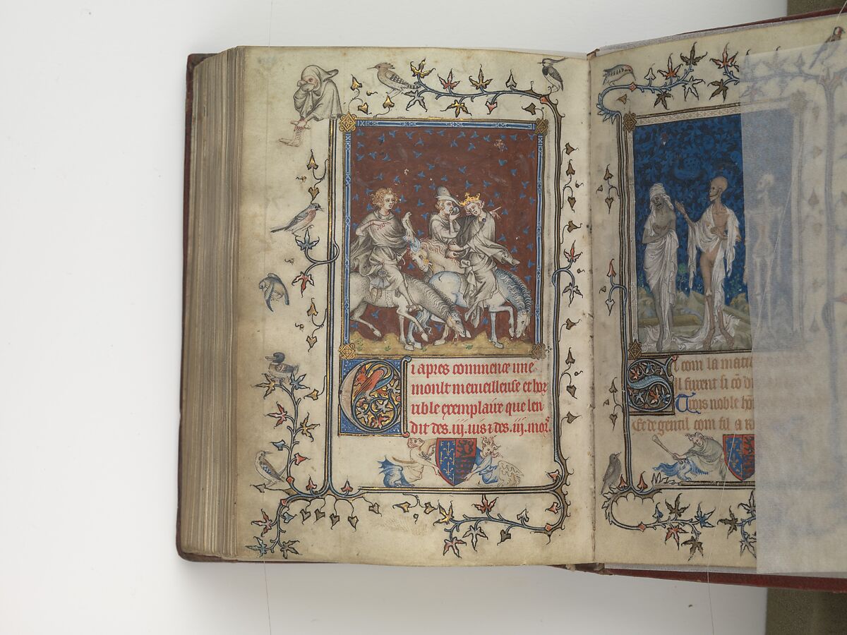 The Prayer Book of Bonne of Luxembourg, Duchess of Normandy, Attributed to Jean Le Noir (French, active 1331–75)  , and Workshop, Tempera, grisaille, ink, and gold on vellum, French