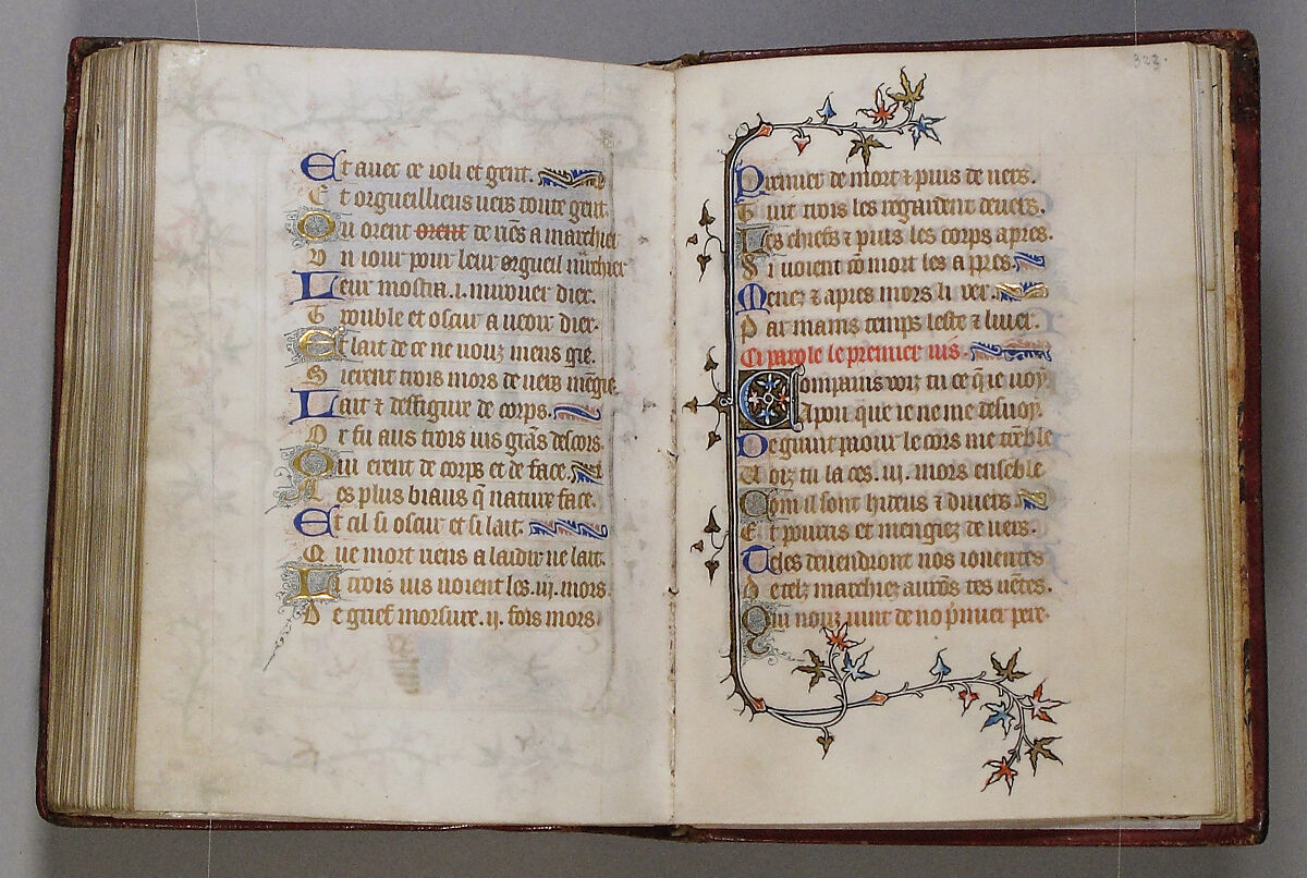 The Prayer Book of Bonne of Luxembourg, Duchess of Normandy, Attributed to Jean Le Noir (French, active 1331–75)  , and Workshop, Tempera, grisaille, ink, and gold on vellum, French