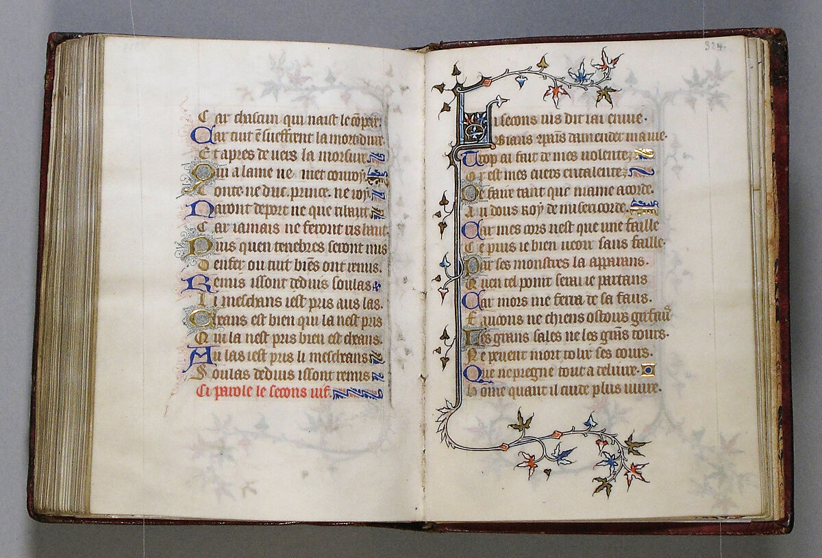 The Prayer Book of Bonne of Luxembourg, Duchess of Normandy, Attributed to Jean Le Noir (French, active 1331–75)  , and Workshop, Tempera, grisaille, ink, and gold on vellum, French