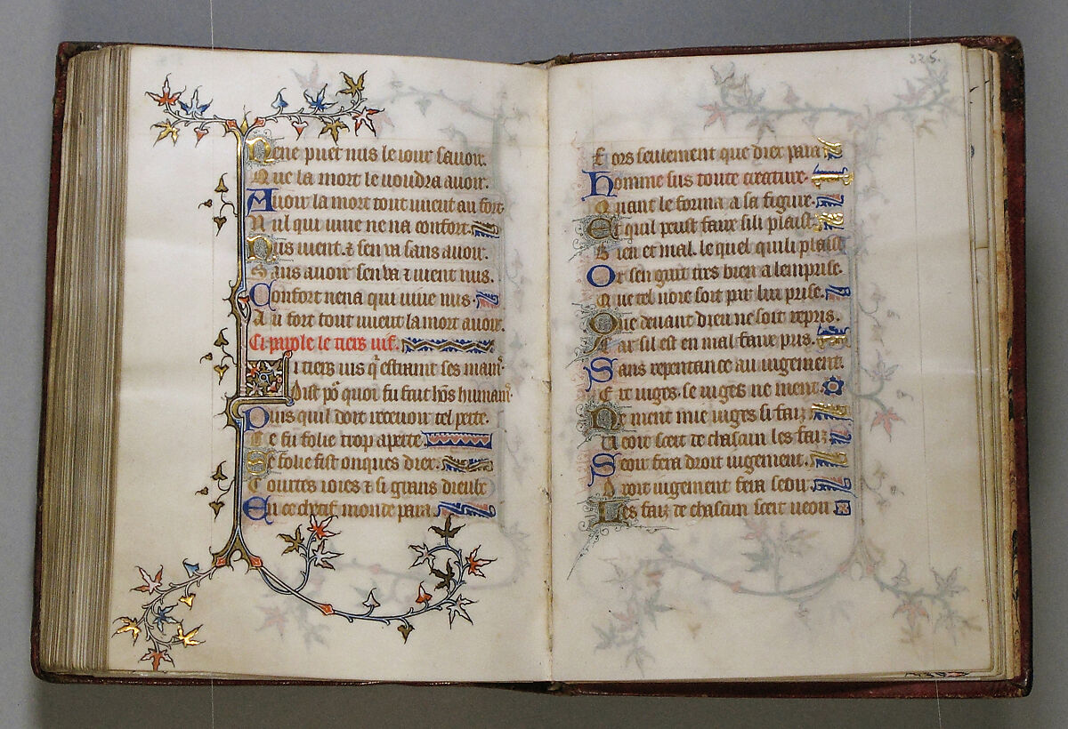 The Prayer Book of Bonne of Luxembourg, Duchess of Normandy, Attributed to Jean Le Noir (French, active 1331–75)  , and Workshop, Tempera, grisaille, ink, and gold on vellum, French